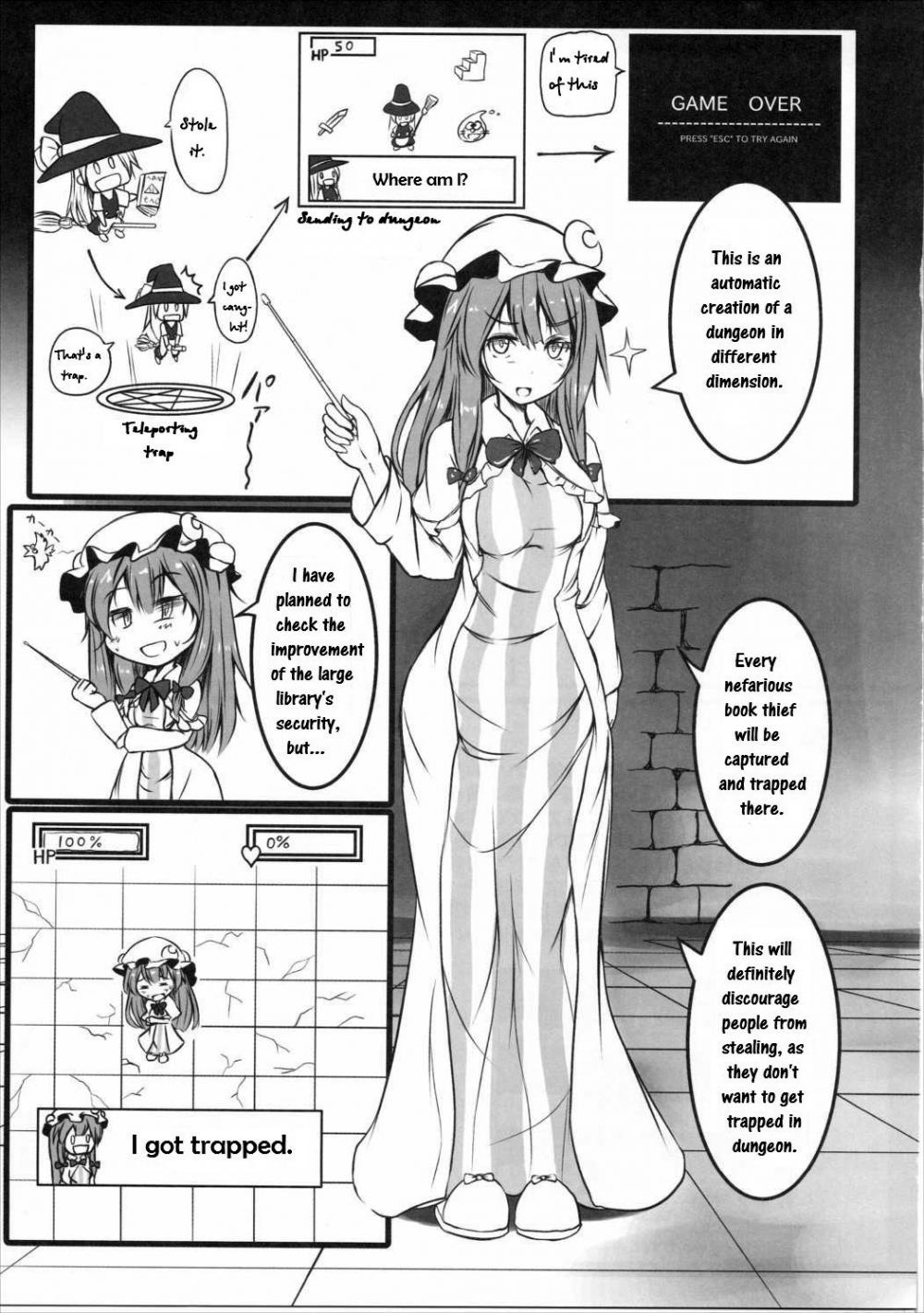 Hentai Manga Comic-Doujin Where Horrible Things Happen To Patchouli In This Dungeon-Read-2